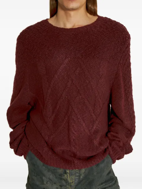 GUESS USA cable-knit sweater
