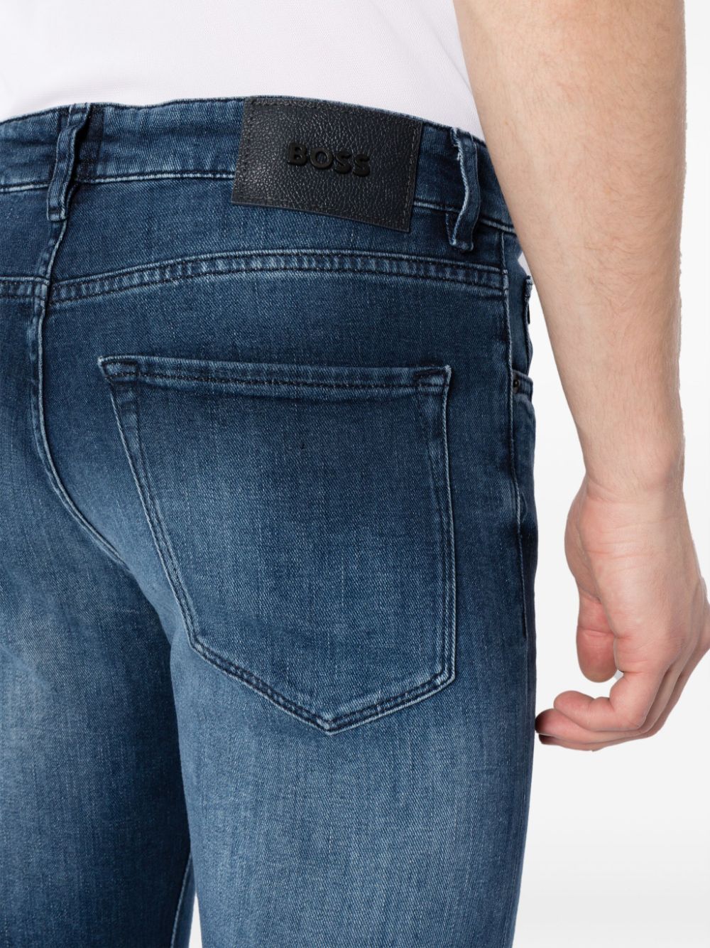 BOSS Straight jeans Blauw