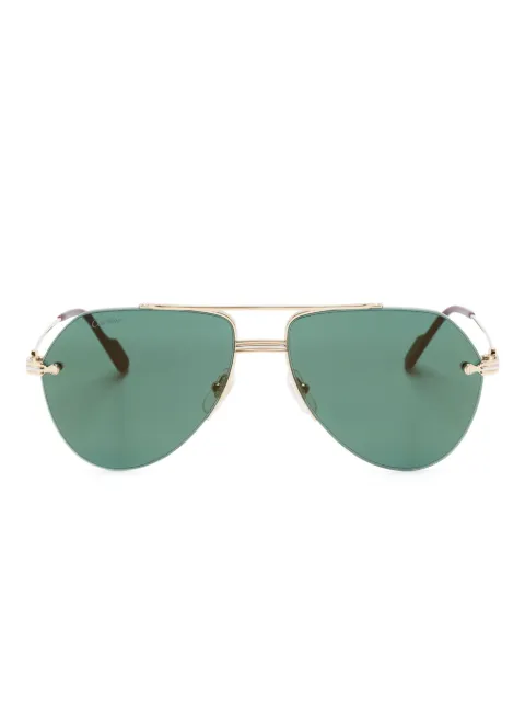 Cartier Eyewear solbriller med tonet glas og rundt stel