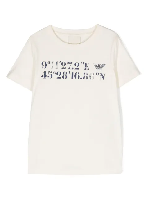 Emporio Armani Kids number-print cotton T-shirt