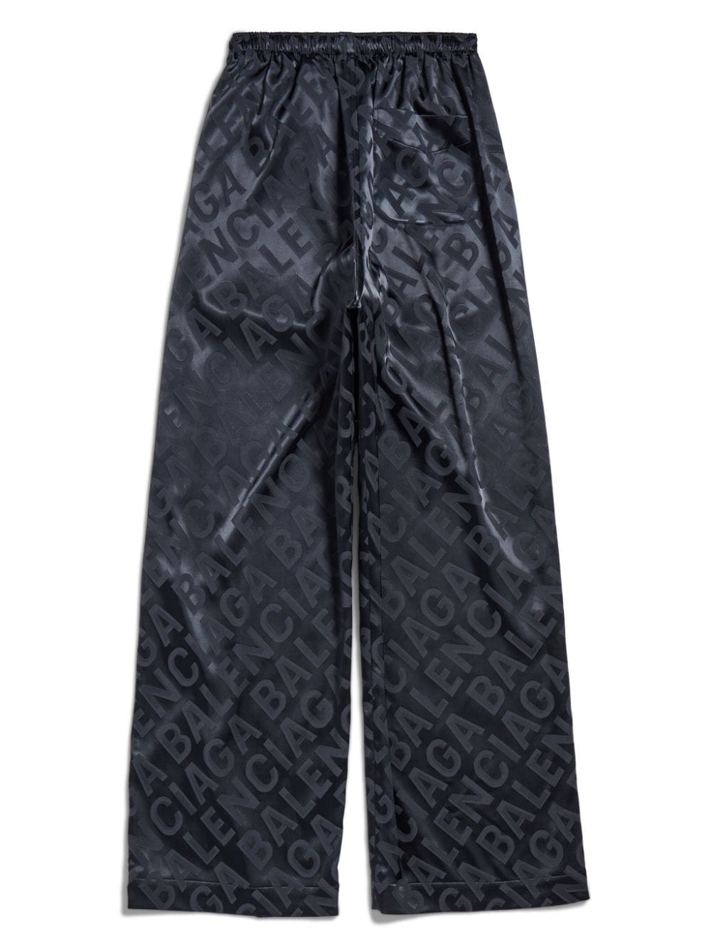 Balenciaga logo-print satin trousers - Grijs
