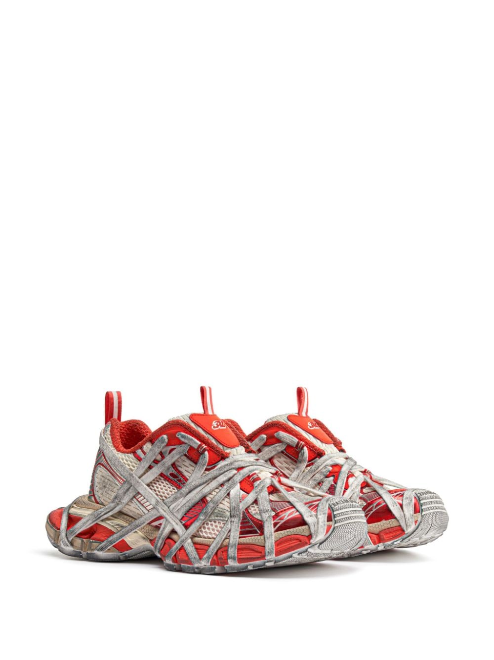 Shop Balenciaga 3xl Panelled Sneakers In Neutrals