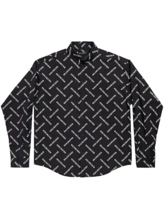 専用　Balenciaga シャツ BALENCIAGA (バレンシアガ) スライムロゴ オーバーサイズ クルーネック