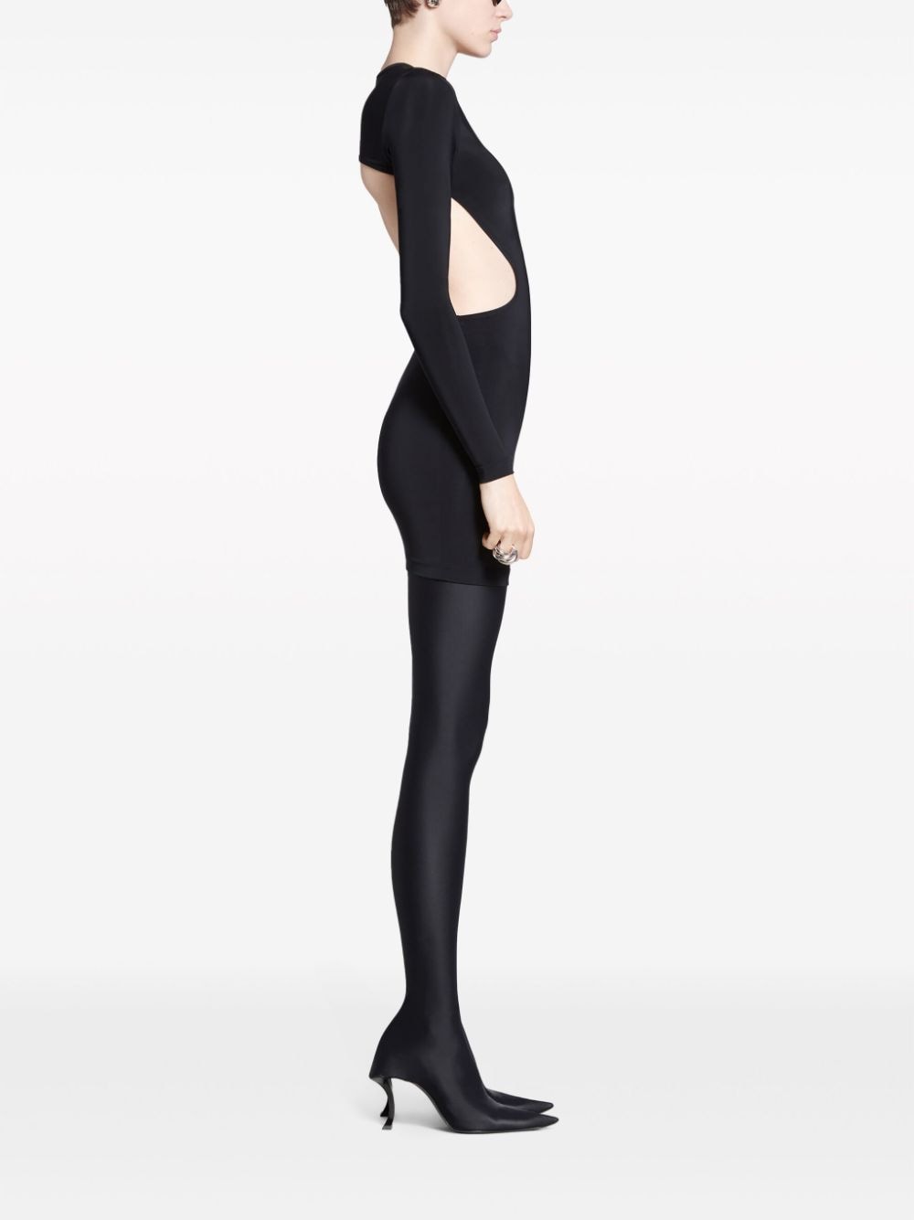 Balenciaga Mini-jurk met uitgesneden detail Zwart