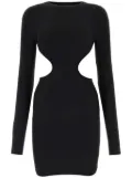 Balenciaga cut-out long-sleeved minidress - Black