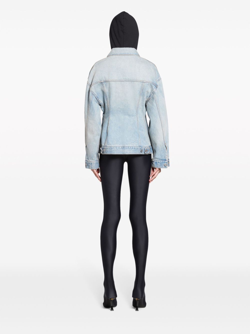 Balenciaga Denim jack Blauw