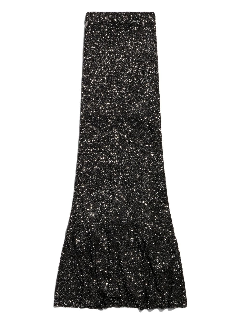 Shop Balenciaga High-waist Sequined Fluted Skirt In Black