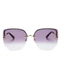 Cartier Eyewear Panther-plaque butterfly-frame sunglasses - Gold