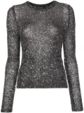 Balenciaga sequin-embellished crew-neck jumper - Black
