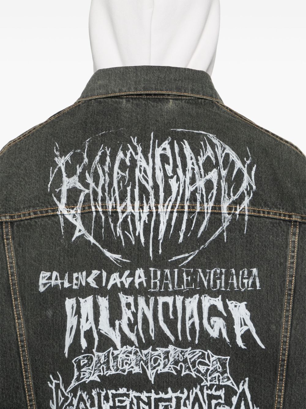 Balenciaga logo-print denim jacket Men