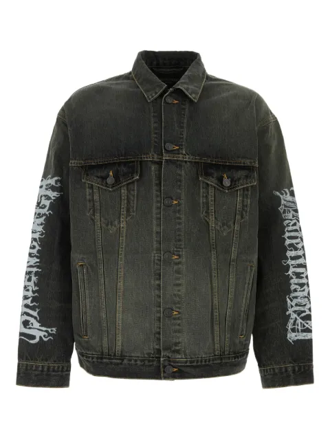 Balenciaga logo-print denim jacket