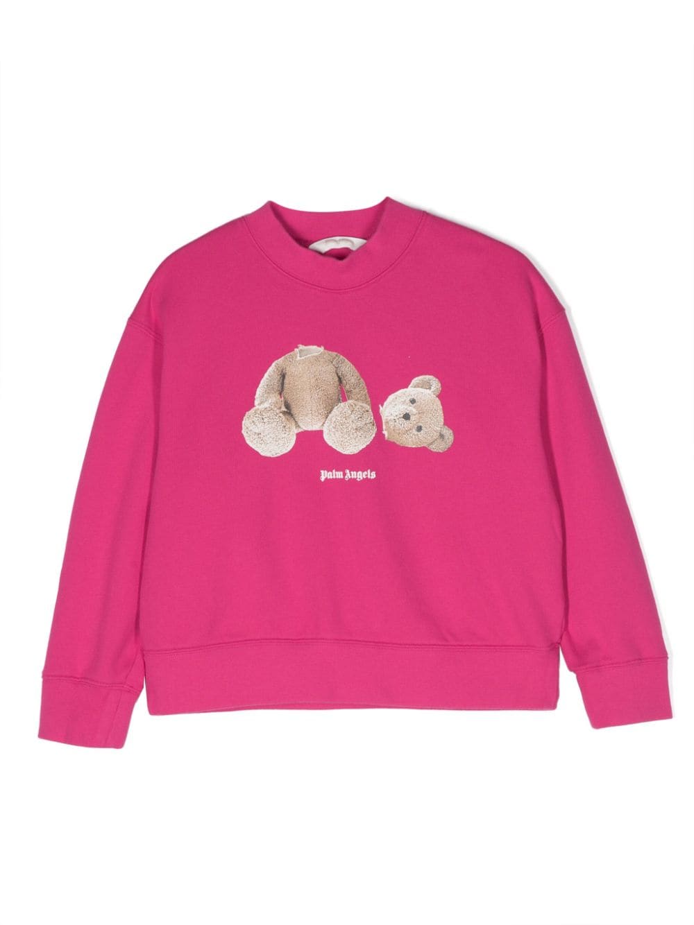 Palm Angels Printed Cotton Sweatshirt In Rosa