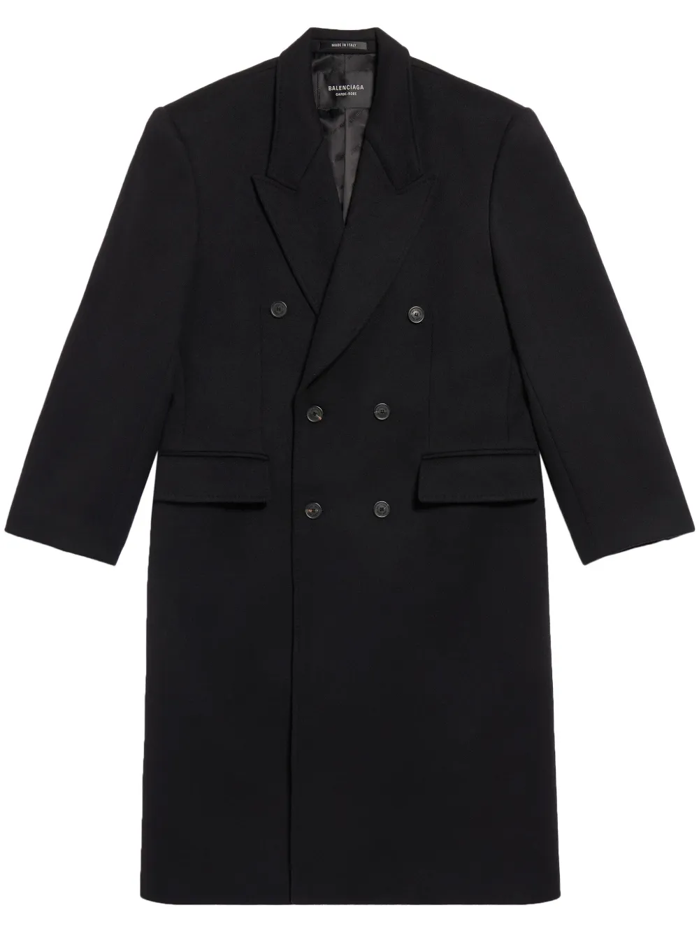 double-breasted wool coat