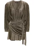 Balenciaga draped glittered mini dress - Black