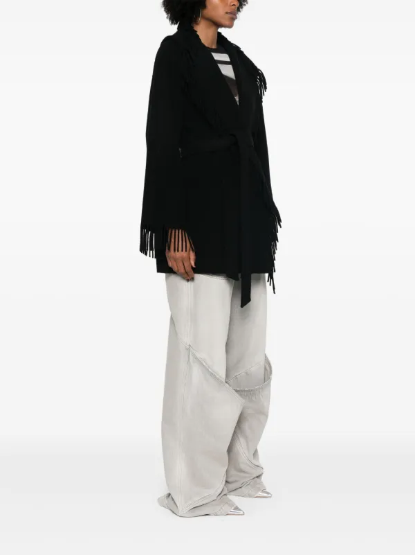 Balenciaga フリンジ ラップコート | ブラック | FARFETCH JP