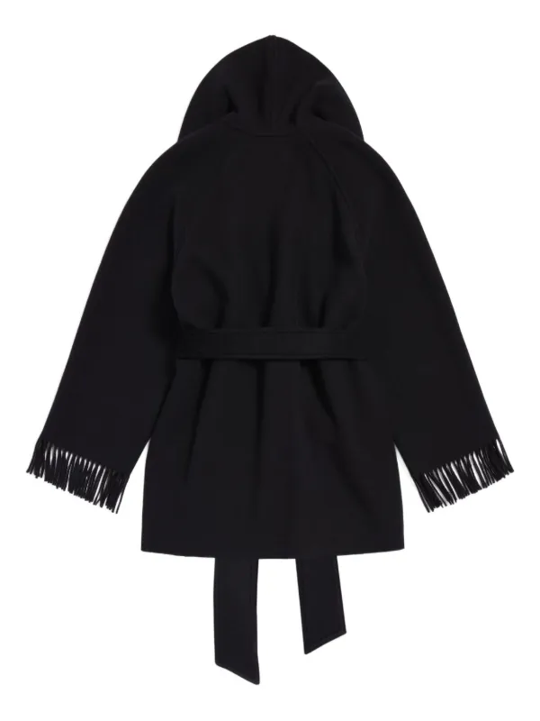Balenciaga フリンジ ラップコート | ブラック | FARFETCH JP