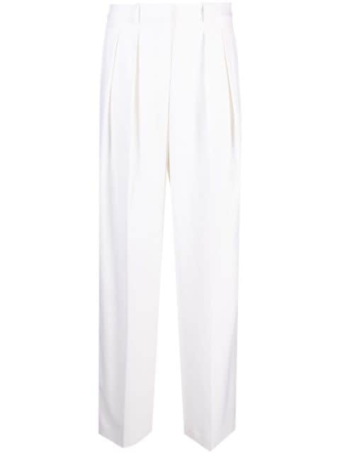 Theory high-waist pleated tailored trousers