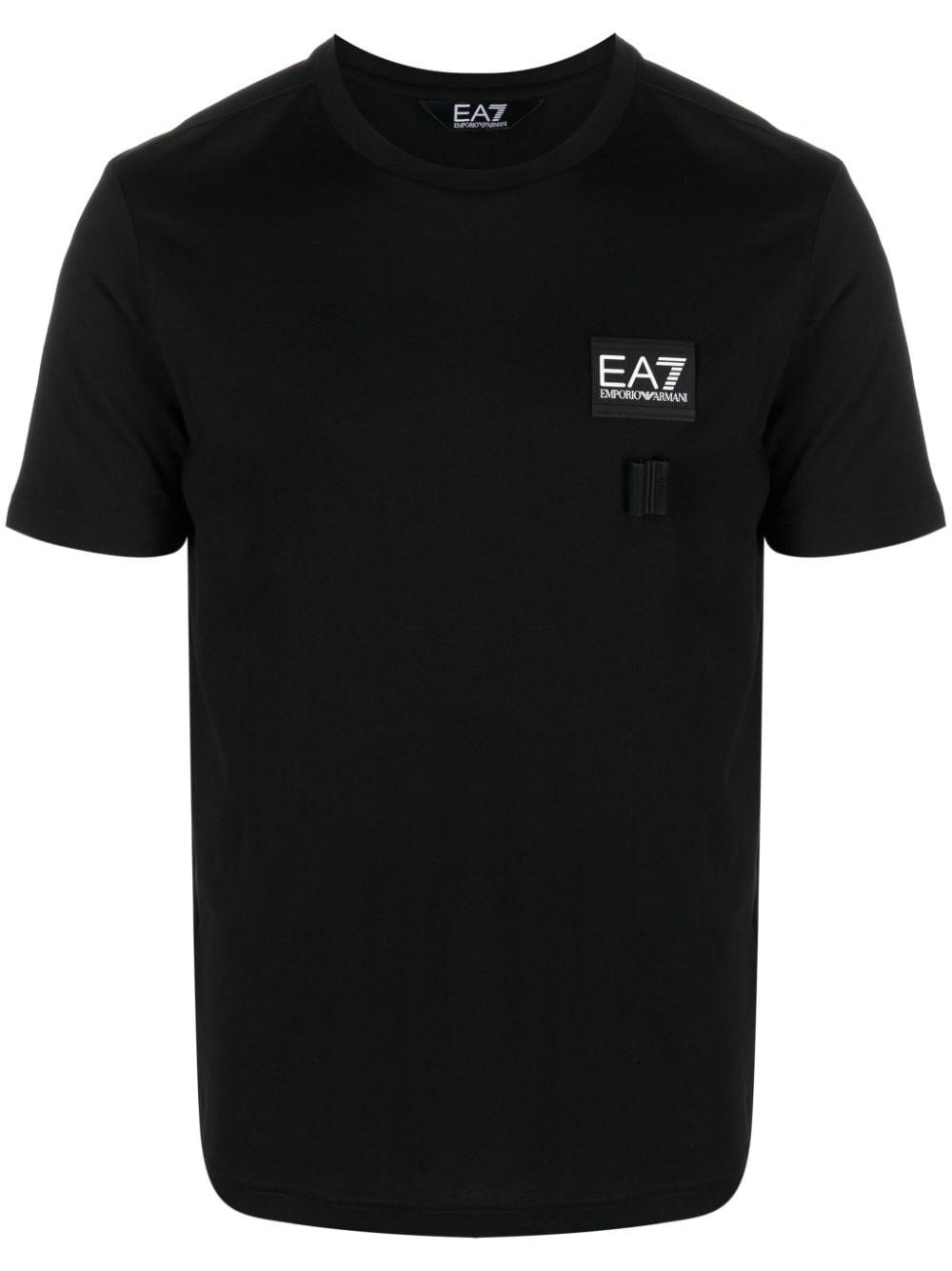Ea7 Emporio Armani T-shirt met logopatch Zwart