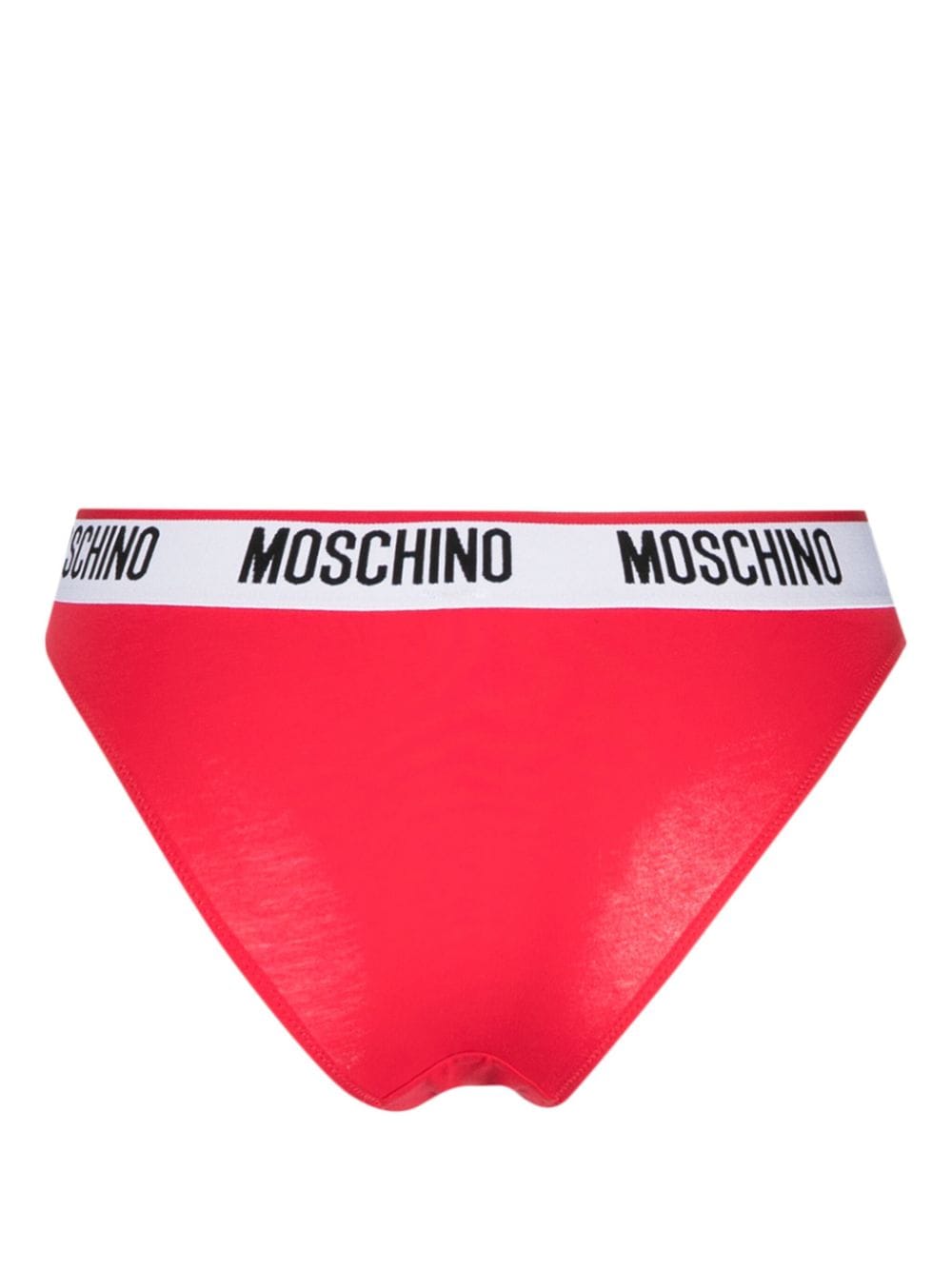 Moschino Twee slips met logo tailleband Rood