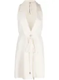 Masnada front-tie buttoned waistcoat - White