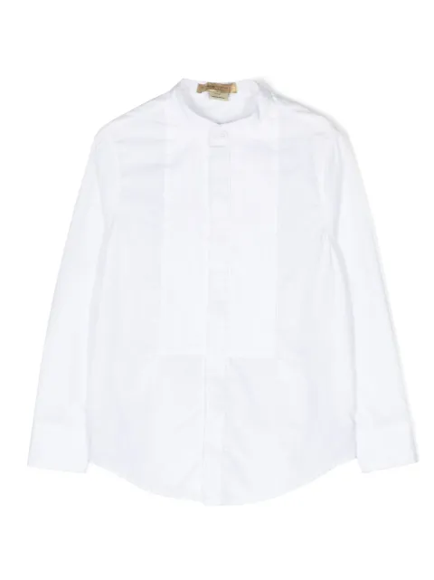 Stella McCartney Kids قميص قطن مزين بثنيات
