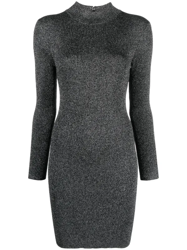 michael kors grey dress Michael ribbed-knit Lurex | Black Adelisse