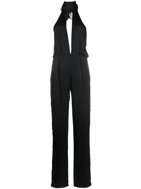 Maison Close open-back satin jumpsuit