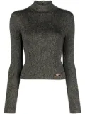 Michael Michael Kors logo-plaque lurex jumper - Black