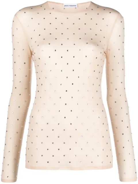 Rabanne top con detalles de cristal
