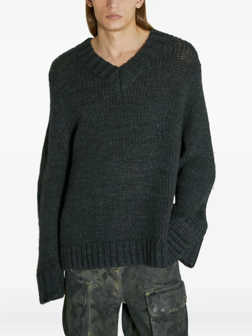 GUESS USA v-neck sweater - ブラック GUESS USA v-neck sweater - ブラック
