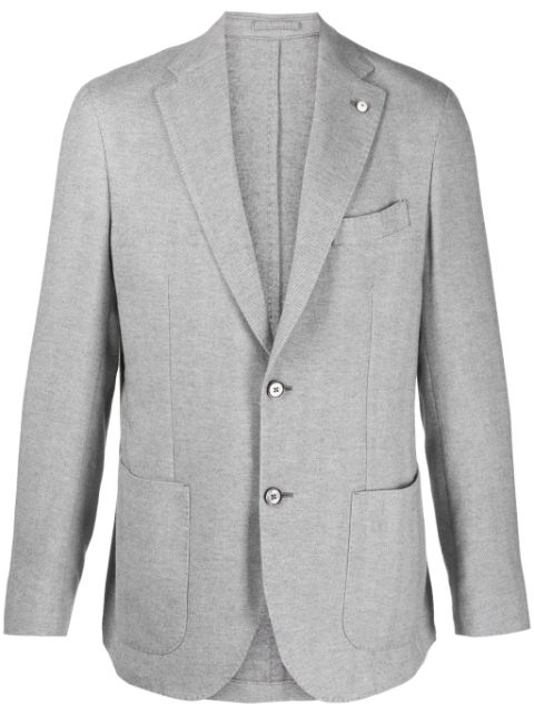 LUIGI BIANCHI MANTOVA single-breasted cotton blazer