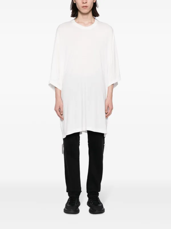 Julius drop-shoulder cotton-blend T-shirt | White | FARFETCH IN