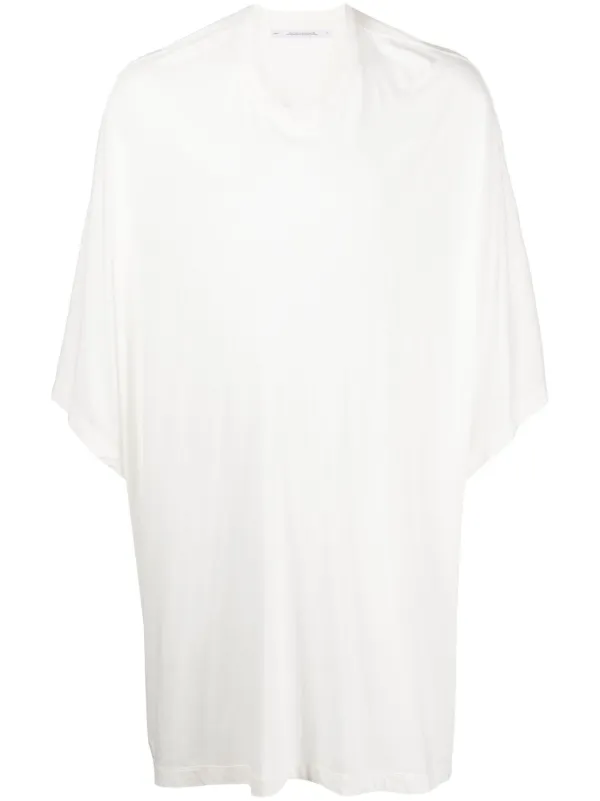 Julius drop-shoulder cotton-blend T-shirt | White | FARFETCH IN