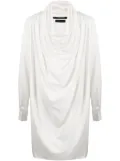 Julius draped-design long-sleeve shirt - White