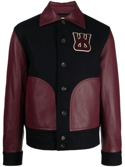 Wales Bonner logo-appliqué varsity jacket