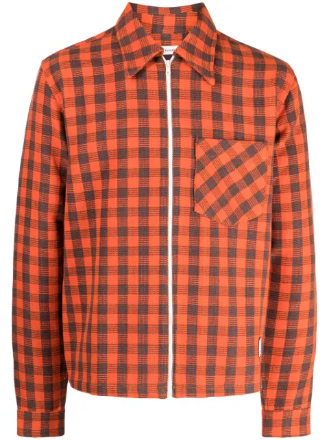 Wales Bonner check-pattern organic-cotton jakcet