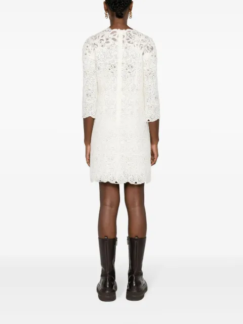Ermanno Scervino guipure lace shift minidress D432Q335BQF - 3