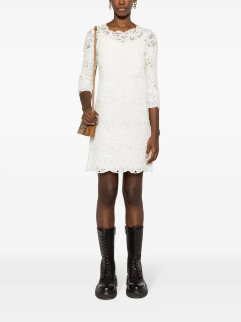 Ermanno Scervino guipure lace shift minidress D432Q335BQF - 1