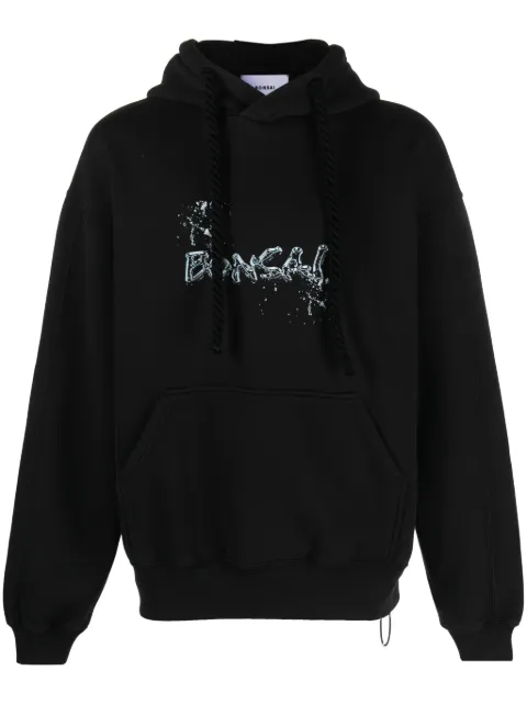 Bonsai logo-print drawstring hoodie