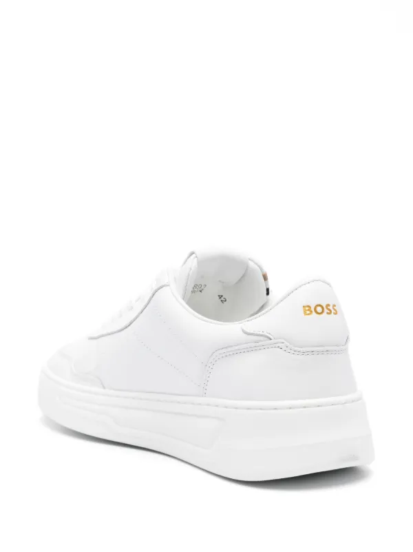 BOSS レザースニーカー | ホワイト | FARFETCH JP