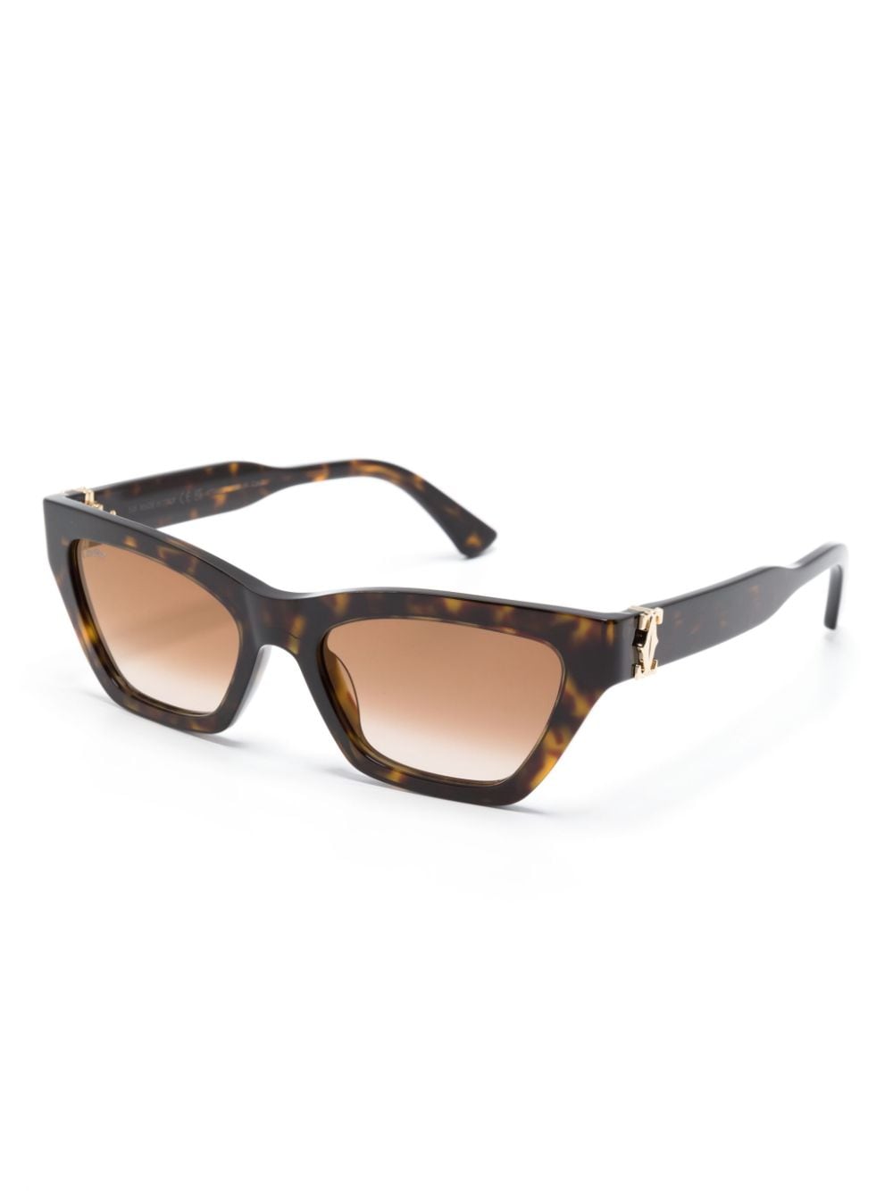 Shop Cartier Tortoiseshell Cat-eye Frame Sunglasses In Braun