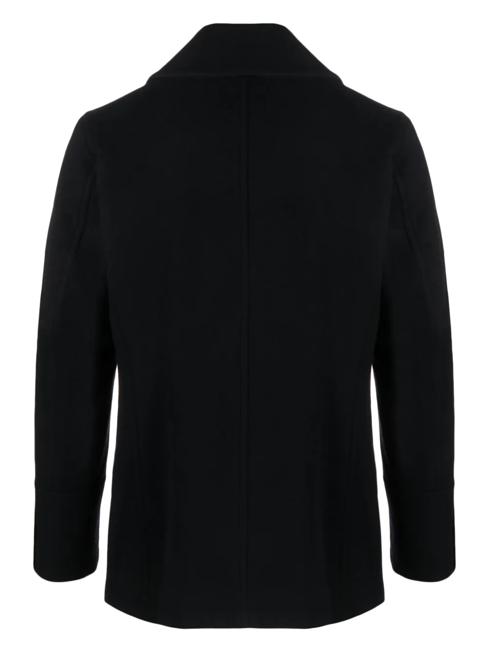 Sealup Double-breast Wool-blend Jacket In Black
