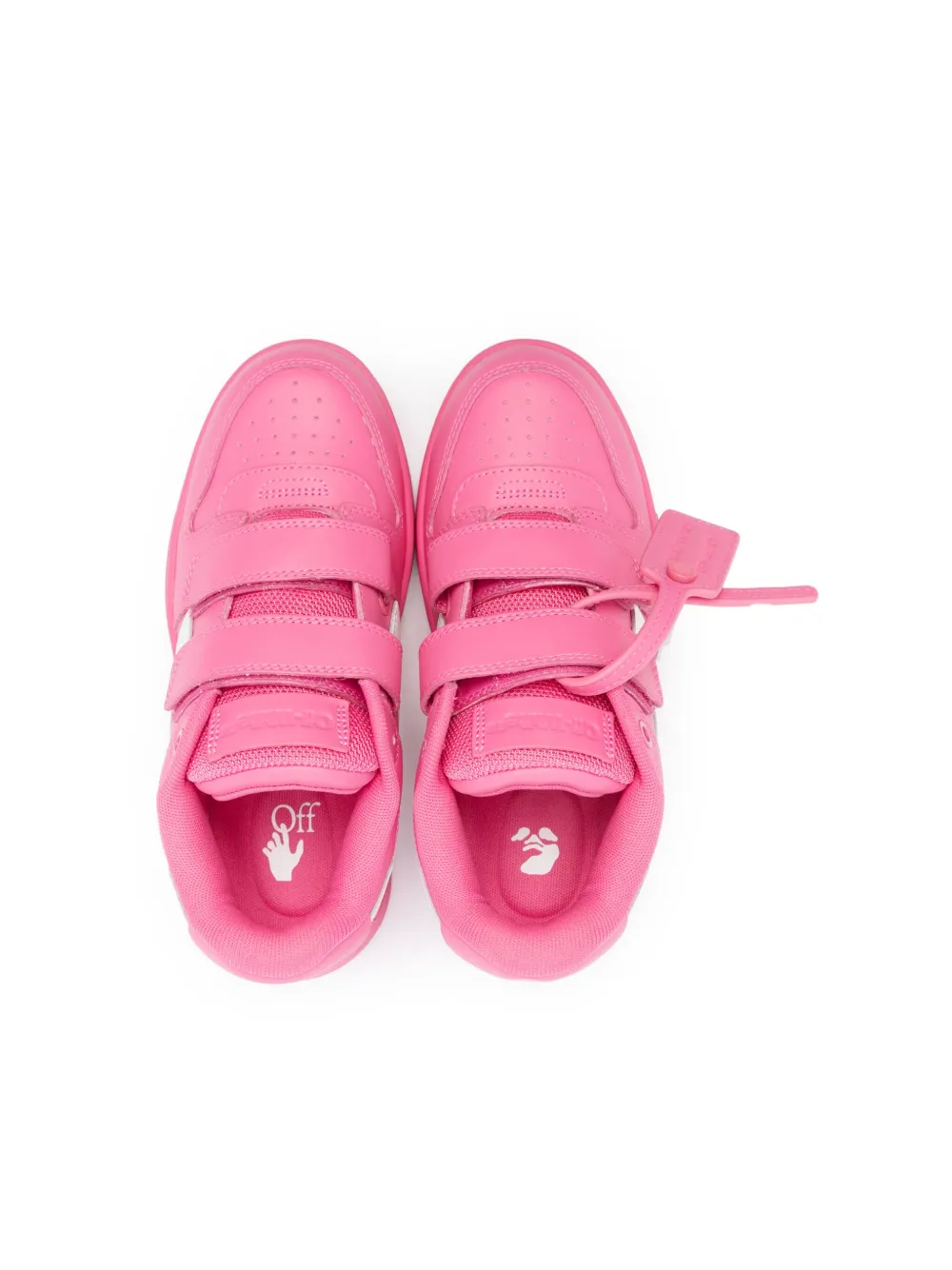 Off-White Kids Out Of Office leren sneakers Roze