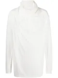 Julius roll-neck semi-sheer jumper - White