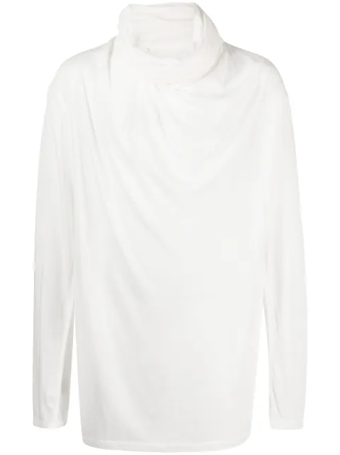 Julius roll-neck semi-sheer jumper 