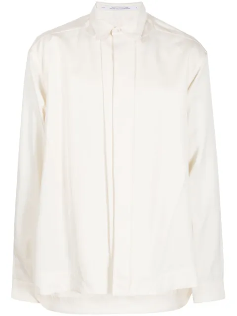 Julius spread-collar wool-blend shirt 