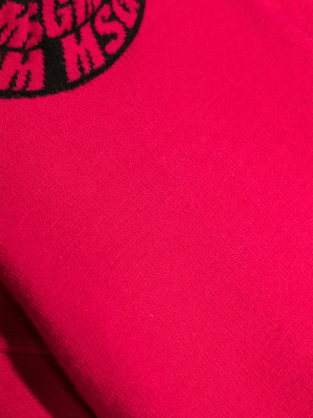 Shop Msgm Intarsia-knit Ribbed Jumper In Pink