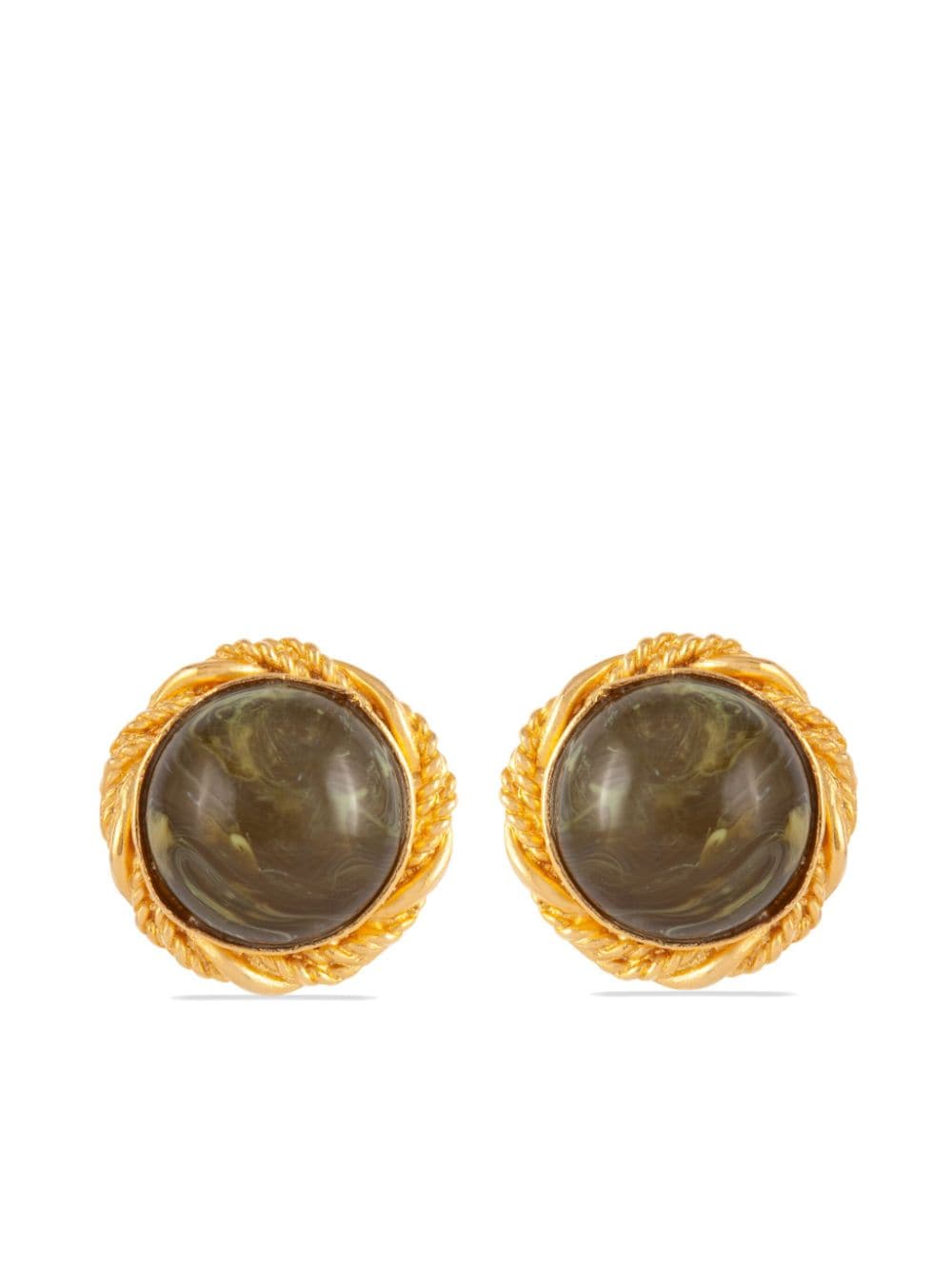 Pre-owned Susan Caplan Vintage 1980s Rediscovered By Susan Caplan Clip-on Earrings In Gold