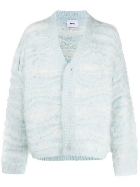 Bonsai embossed-finish mohair-blend cardigan