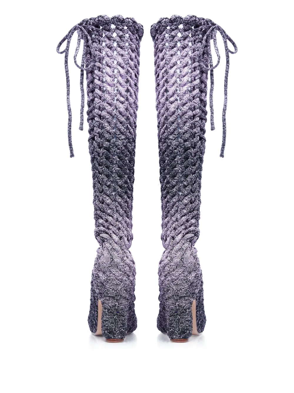 Isa Boulder knitted boots Purple